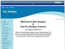Tablet Screenshot of boxsurgery.nhs.uk